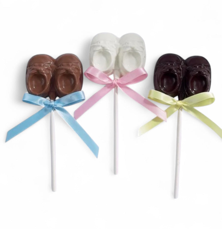 Mini Baby Shoe Chocolate Lollipops