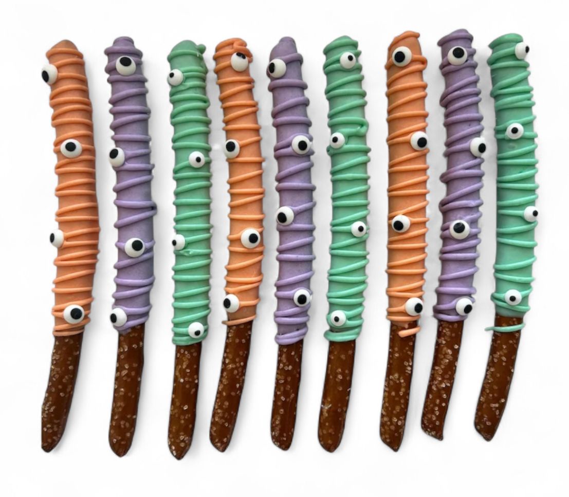 Pretzels de ojos de Halloween